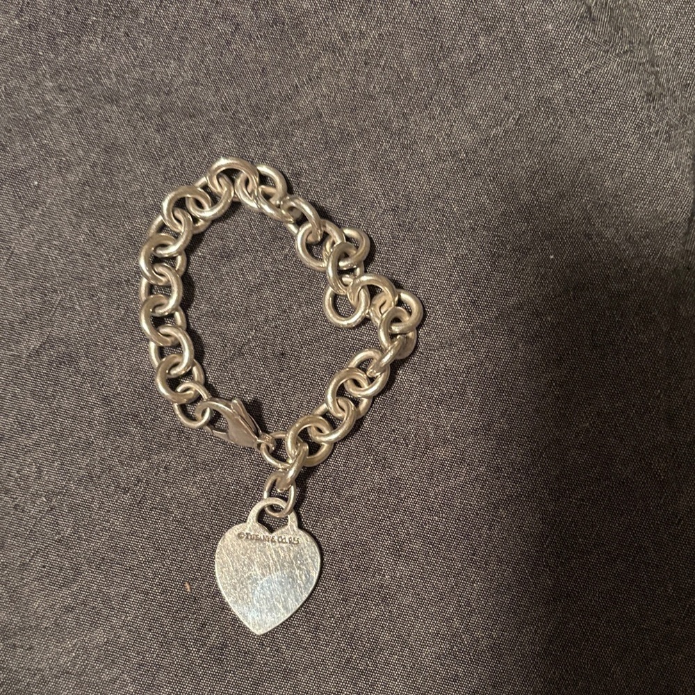 J4 Tiffany and Co. Silver Heart Charm Bracelet